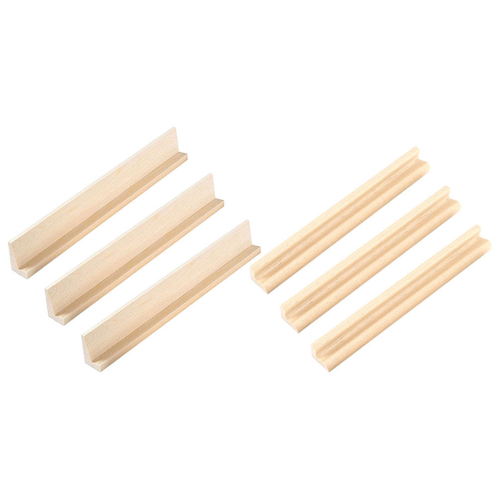 Gaming Card Holder - 6Pcs Natural Wood Domino Rack Stable