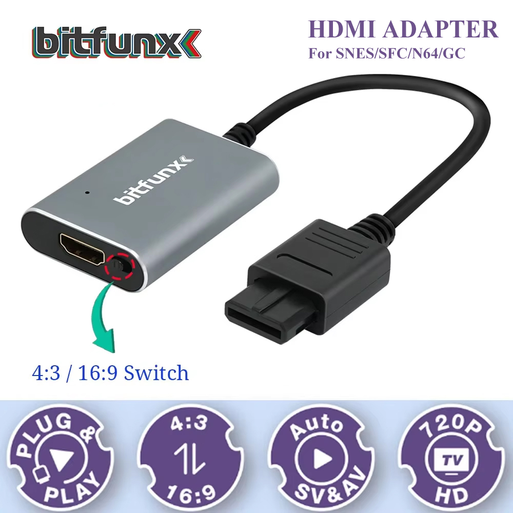 Gaming Console All In One - Bitfunx 720P Svideo / AV To