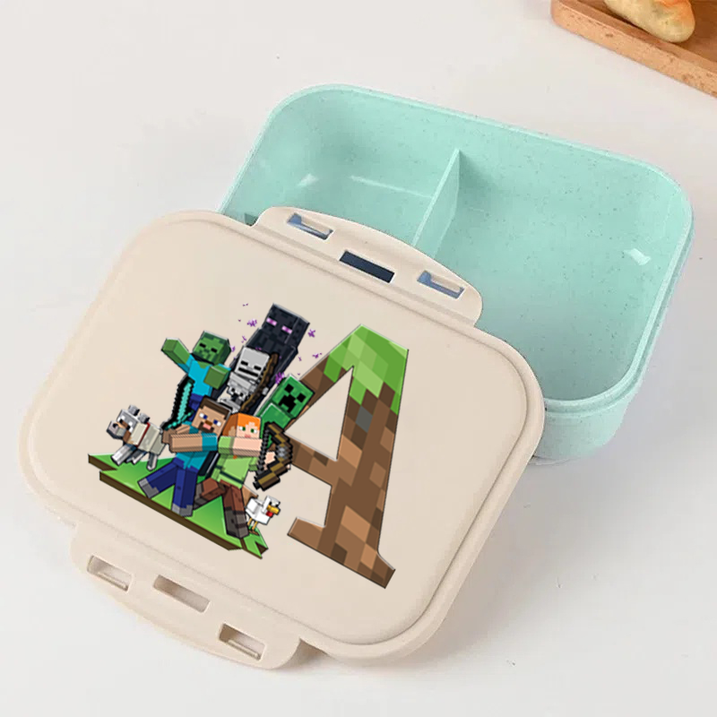 Gaming Console With Minecraft - Minecrafted Bento Lunch Box Hot Pixel