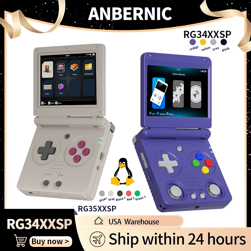 Anbernic RG34XXSP RG35XXSP Fli - Gaming Console All In One ulasan dan harga
