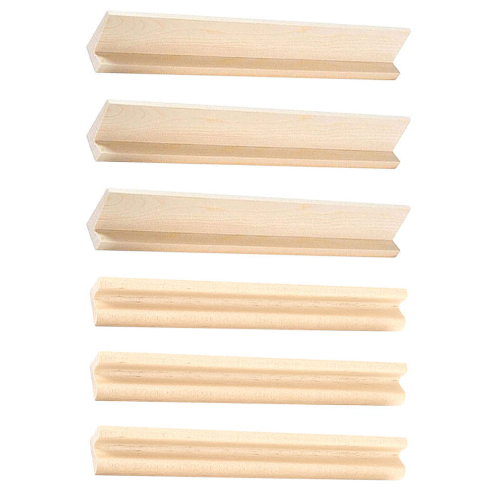 6Pcs Natural Wood Domino Rack  - Gaming Card Holder ulasan dan harga