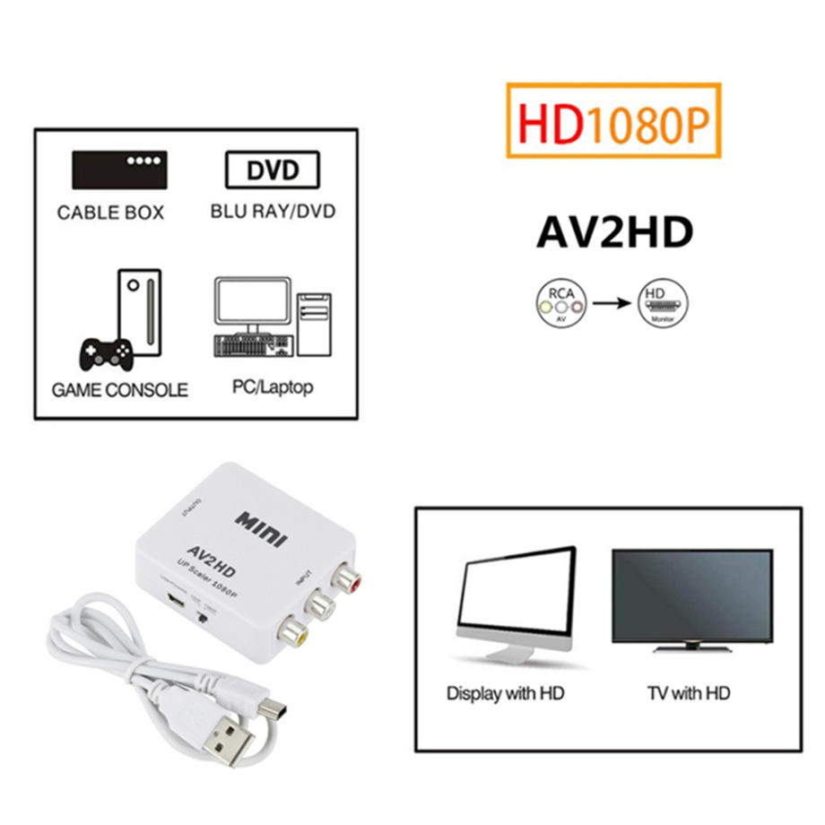 HDTV Converter Box RCA AV CVBS - Gaming Console Box ulasan dan harga