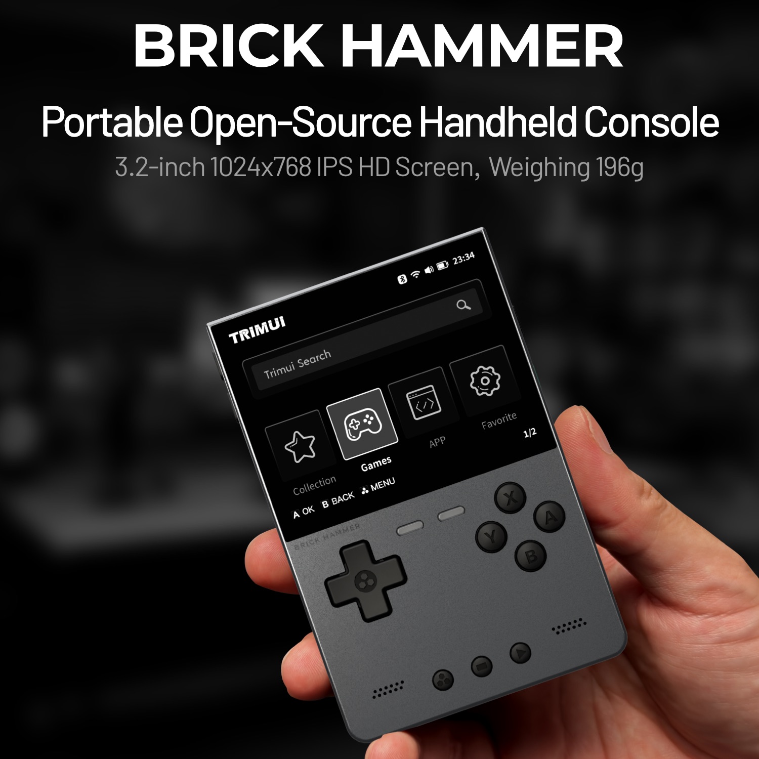 TRIMUI BRICK HAMMER Retro Hand - Gaming Console Phone ulasan dan harga