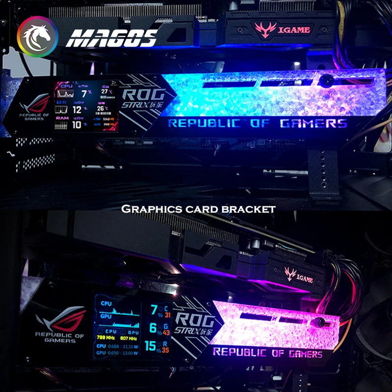 DIY 2.2 inch LCD Display GPU B - Gaming Card Holder ulasan dan harga
