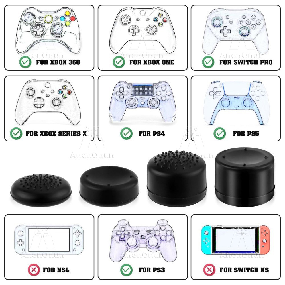 8PCS Thumb Grip Caps Controlle - Gaming Console Joystick ulasan dan harga