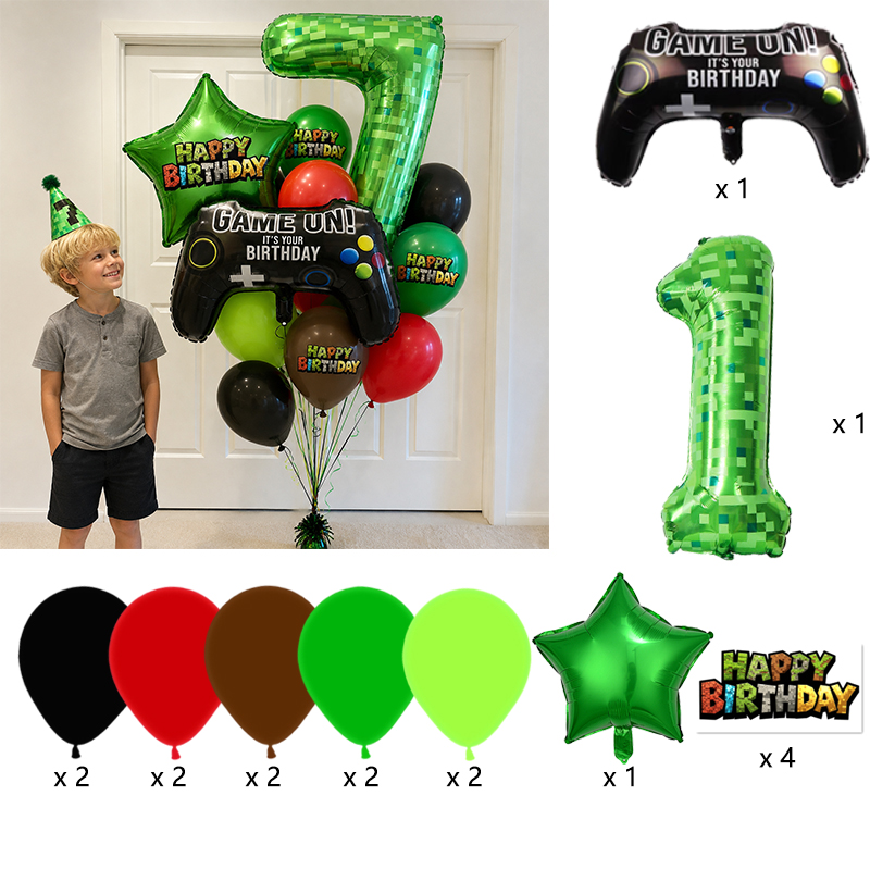 Pixel Miner Number Foil Balloo - Gaming Console With Minecraft ulasan dan harga