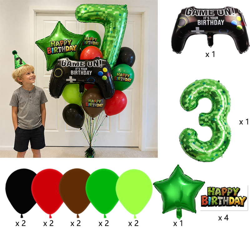 Pixel Miner Number Foil Balloo - Gaming Console With Minecraft ulasan dan harga