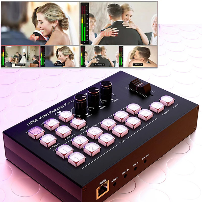 4K Video Mixer Switcher 4 CH H - Gaming Console All In One ulasan dan harga